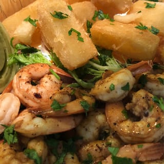 Garlic Shrimp with Yucca