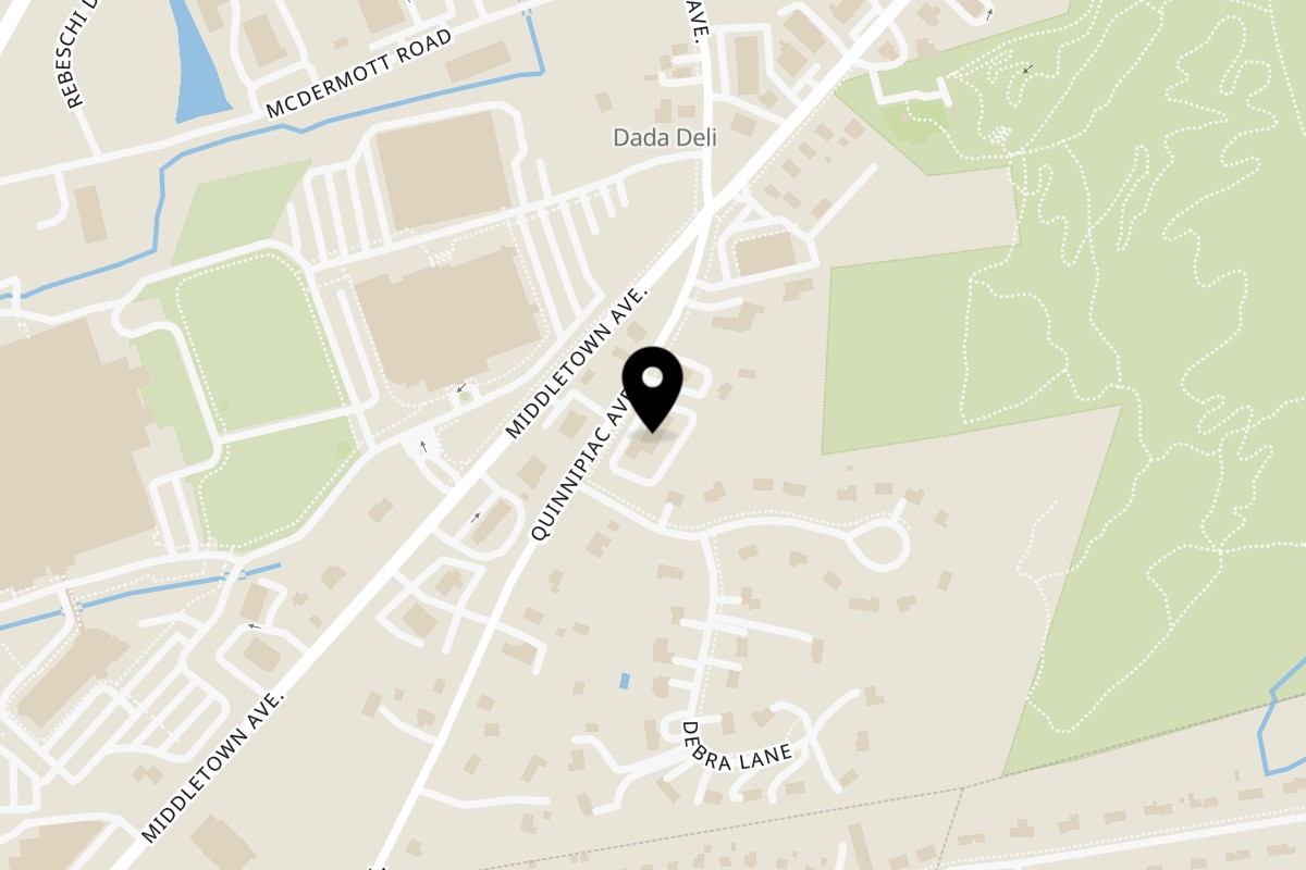 Map showing the location of Mosaico Cuisine on 53 Quinnipiac Ave in North Haven